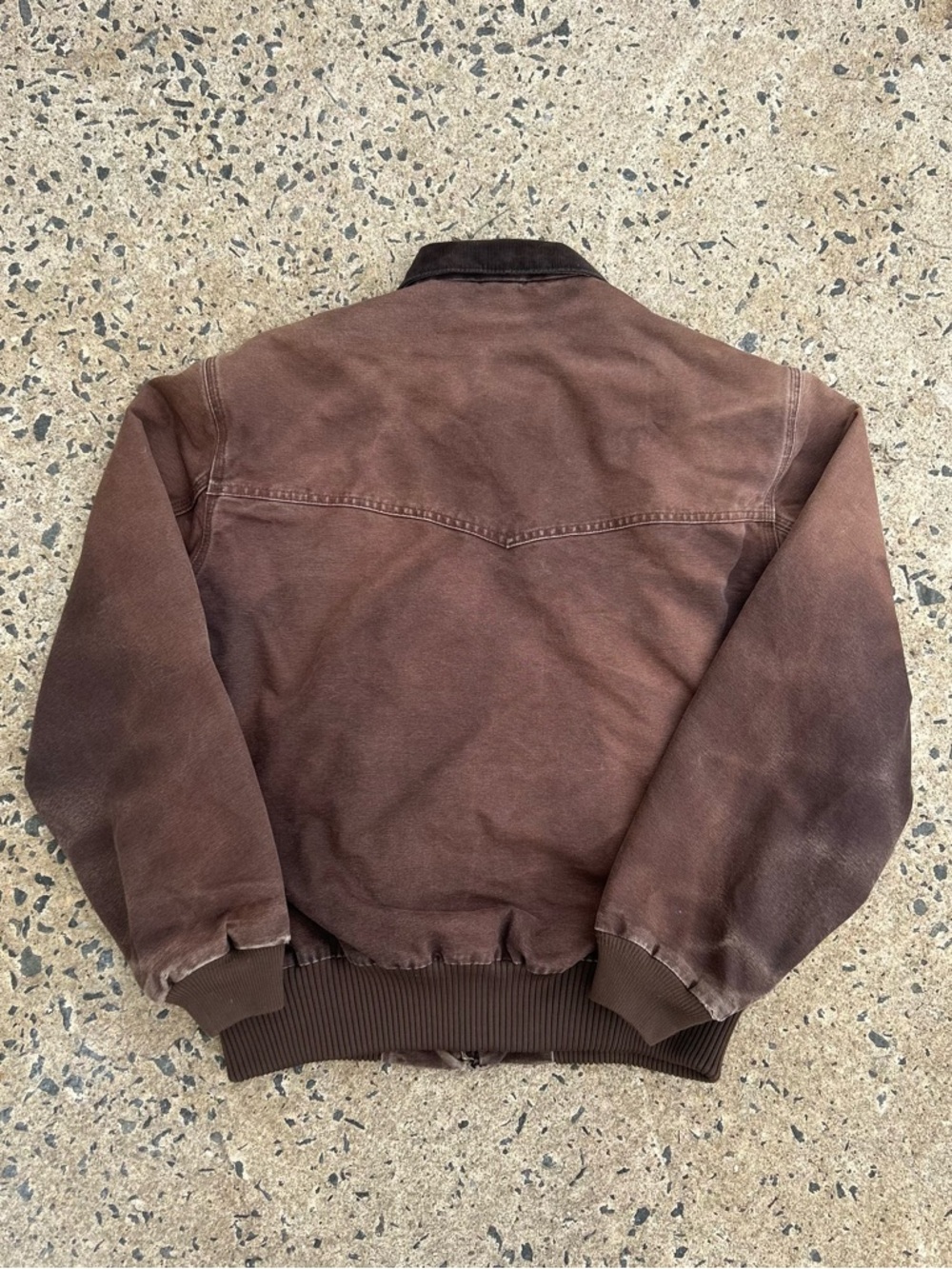 VTG Carhartt Jacket Santa Fe Distressed And Faded J14 DKB Mens Large Brown - Picture 6 of 10